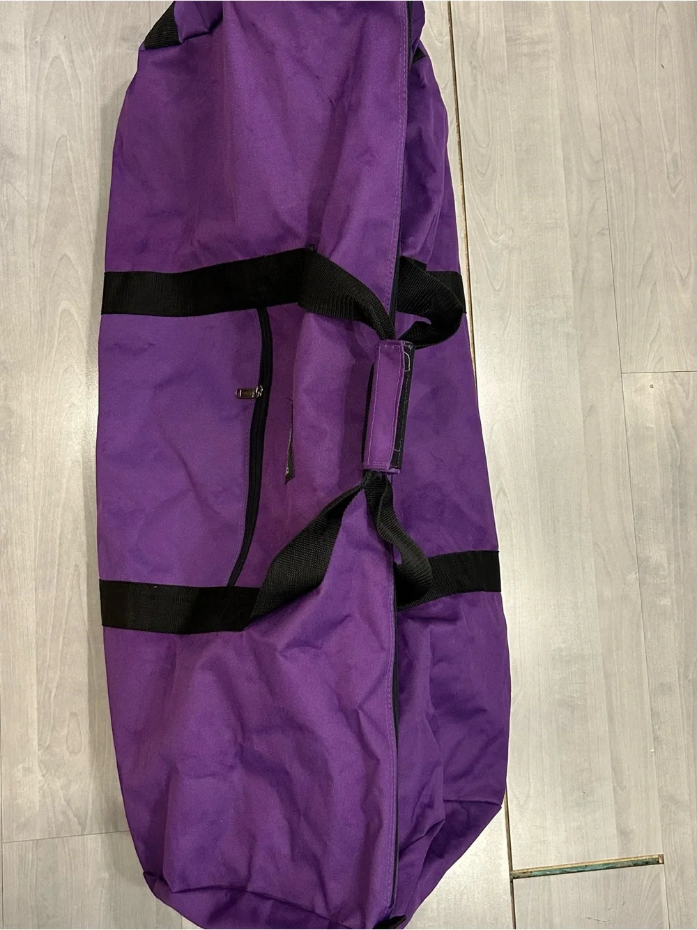 Vtg Llama Locomotor XXL Purple Duffle Bag 34” Travel Sports Equipment Gear Bag